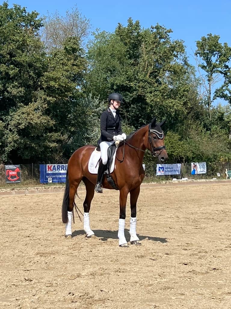 Francesca wins the Dressurpferde A with a score of 8.5